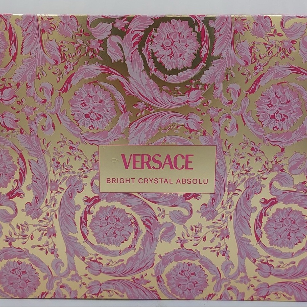 Versace Bright Crystal Absolu Gift Set with Pink and Gold Accents